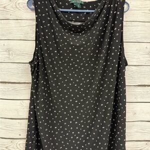 Lauren Ralph Lauren Black and White Sleeveless Tank Top